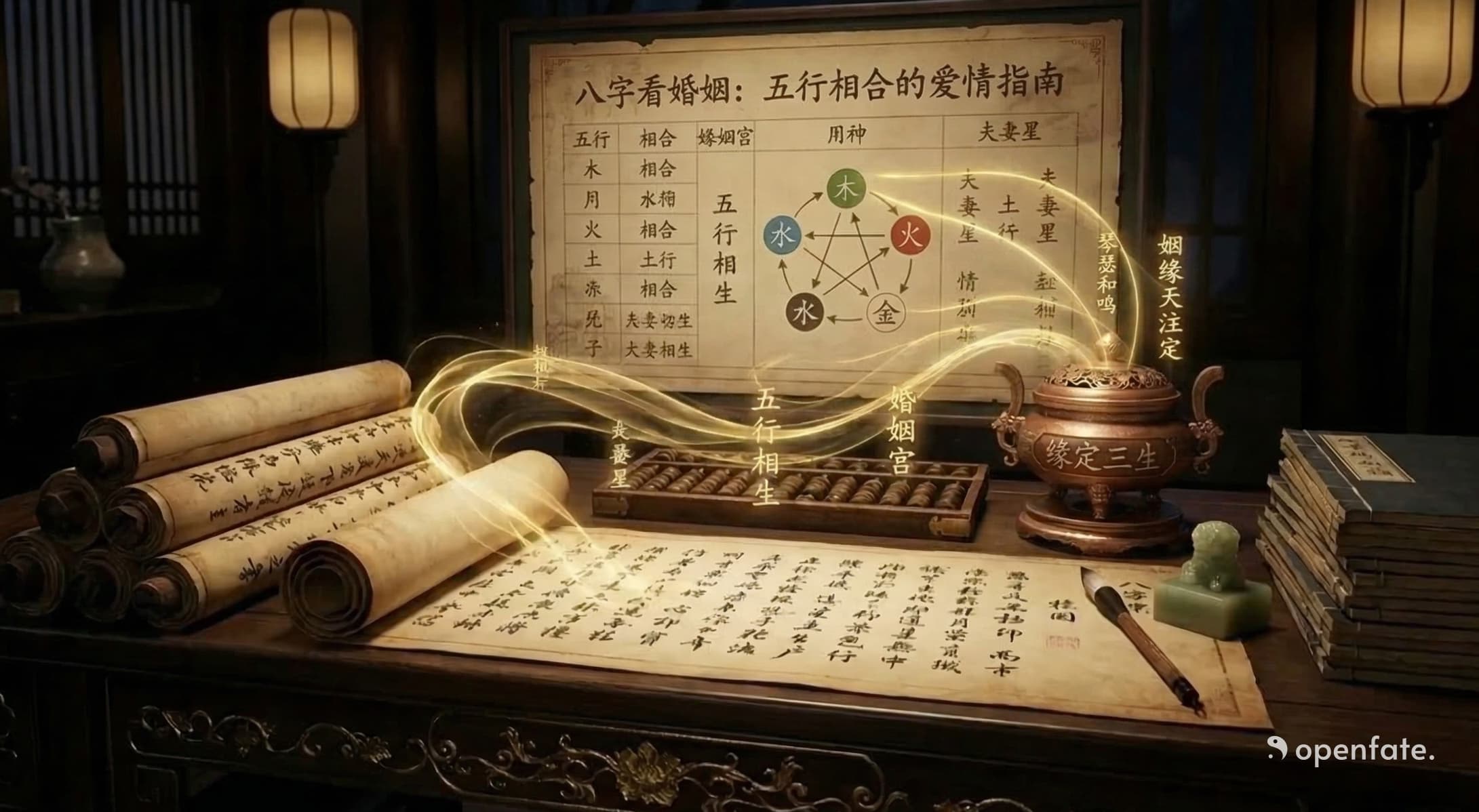 오행의 조화를 살펴보는 사주 결혼 가이드 배너