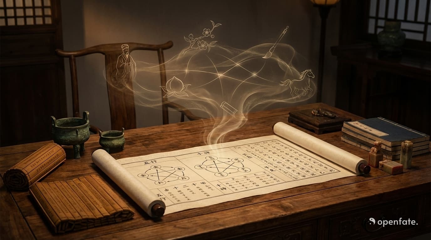 The Lu Ming Shen Sha system: raising Shen Sha from the Year destiny — Nobleman, Post Horse, Peach Blossom, Canopy, and Yang Ren as a primary system
